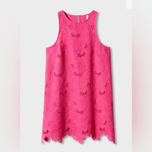 Mango Pink Lace Mini Dress - Picture 13 of 14